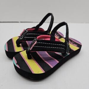 Reef Girls Little AHI Sandal, Striped Multicolor 3-4 US Infant/ Toddler